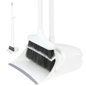 Aluminum Stick PP Hair Sweeper Large Indoor Plastic Dustpan Set Stainless Steel Plastic Dustpan Combination Household Indoor