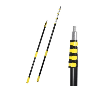 Aluminum Telescopic Multi Length Rods Poles Roller Brush Cobweb Brush Ceiling Brush Oxidation Surface Lightweight Eco Friendly
