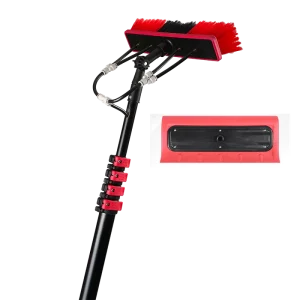 Aluminum Telescopic Pole Solar Panel and Window Cleaning Brush with Extendable Eco-Friendly Tool for Household Use