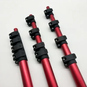Aluminum Telescopic RV Antenna Custom Length Anodized Red