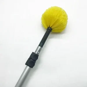 Aluminum Telescopic Spider Web Brush with Flip Lock Pole Extendable Cobweb Cleaning Duster Custom Length and Color