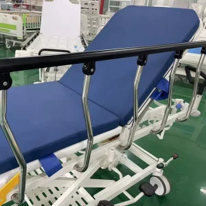Ambulance Stretcher Trolley with IV Pole and Oxygen Cylinder Holder Medical Patient Transfer Cart