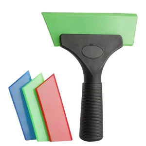 Angled Square Rubber Squeegee Plastic Handle Durable Film Safe Car Window Tinting Water Wiper Front Rear Windshield Film Tool