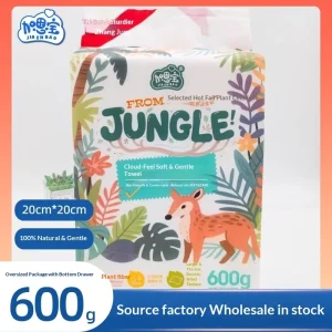 Animal Plant Paradise Washcloths Hanging Facial Cleansing Tissues Pull From Bottom Gentle On Skin Face Towels 600g Disposable