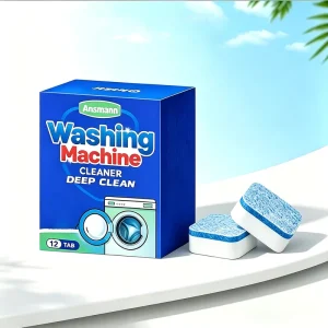 Ansmann Washing Machine Effervescent Cleaning Tablets 15 30% for Ingredients Disposable Eco Friendly Laundry Tub Cleaner No