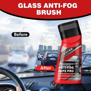 Anti-Fog Rain Repellent Kit with Glass Brush and Hydrophobic Sponge Applicator for Windshields and Mirrors