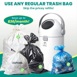 Anti-Odor Standing Trash Can 10L Modern Eco Friendly Rolling Cover for Home Use