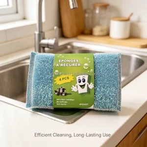 Anti Rust Eco Friendly Multi Purpose Abrasive Scouring Sponge Pad No Scratch Safe for Non Stick Pan Surface Kitchen Daily