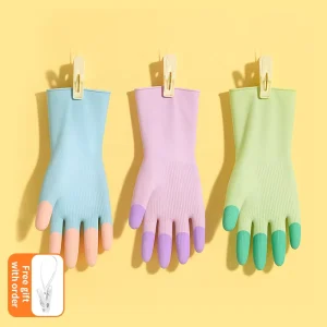 Anti Slip Durable Reusable Waterproof Eco Friendly Latex Chemical Resistant Thick Food Contact Grade Glove Comfortable Household