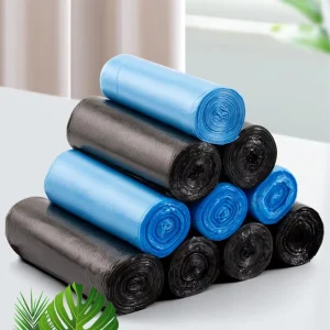 Anti-Slip Grip Easy-Tie Heat-Seal Mesh Trash Bags 13-30 Gallons PE Gravure Printed