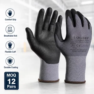 Anti-abrasion Micro Foam Nitrile Safety Gloves Seamless Knit Nylon Flexible Work Gloves for Household Renovation MOQ 12 Pairs