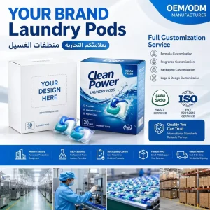 Antibacterial 6-in-1 Laundry Detergent Pods and Capsules OEM Factory
