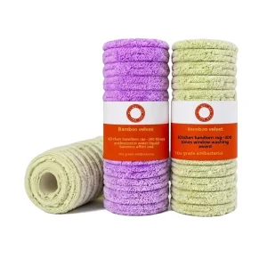 Antibacterial Bamboo Section Velvet Cloth Thickened Oil Absorbing Stain Removing Hand Tearable for Canteen Catering