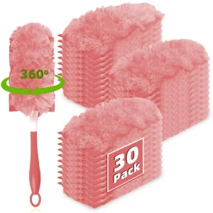 Antibacterial Disposable Microfiber Duster Refills with Plastic Handle