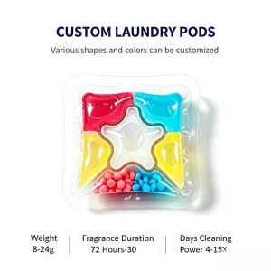 Antibacterial Laundry Pods with Mite Removal Enzyme for Sweat Stains