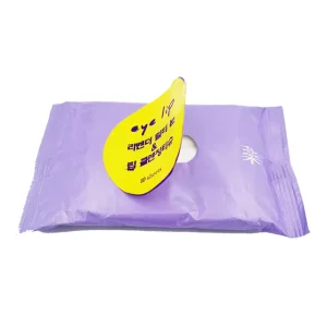 Antibacterial Scented Feminine Makeup Remover Wipes, Plant-Based Biodegradable Waterless Face Wash for Travel