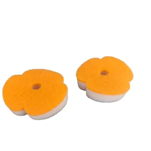 Antibacterial Toilet Brush Replacement Kit Sponge Cleaning Scouring Pads
