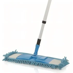 Antistatic Microfiber Chenille Flat Mop and Bucket Set with Extensible Handle