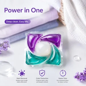 Apparel Laundry Pods 5 in 1 Deep Clean Long Lasting Fragrance High Efficiency HE OEM Private Label Anti Bacterial Color