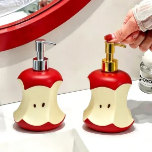 Apple shaped Household Pressing Bottle Bathroom Hand Sanitizer Kitchen Dishwashing Liquid Soap Bottle Pressing Bottle