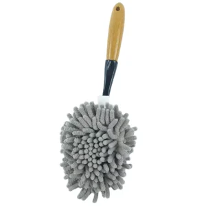 Arced Bamboo-Handle Microfiber Chenille Duster
