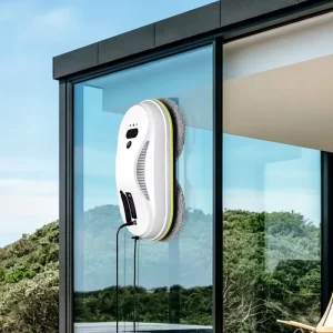 Auto Powered Window Cleaner Robot Multi direction Rotating Wiping Roller Secure Fall Protection Eco Recharge Premium Cleaner