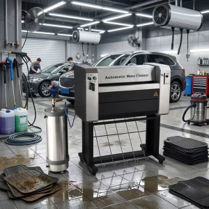 Automatic Carpet and Floor Mat Cleaning Machine with Pressurized Tank and Drying Rack