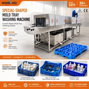 Automatic Crate Washing Machine for Mold Forming Tooling Case Mask Sheet Packaging Bag Container Cleaning