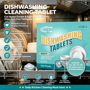Automatic Dishwasher Detergent Tablets for Food Residue and Kitchen Cleaning