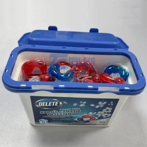Automatic Electric Laundry Detergent Pods Clothes Washing Detergent Beads Motor PLC Metal Glass Containers Labels