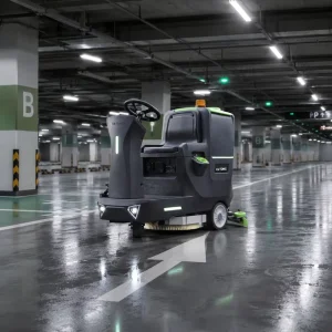 Automatic Floor Scrubber Ride On Type with 85L Tank for Commercial Building Cleaning