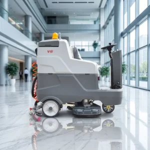 Automatic Ride-On Floor Scrubber Machine with 1200mm Cleaning Path and 120L Tanks for Commercial and Industrial Use