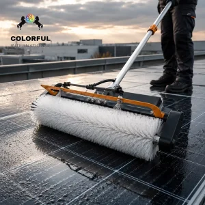 Automatic Solar Panel Cleaning Brush Roller Electric Outdoor PV Module Washing Robot Cleaner Equipment Tool