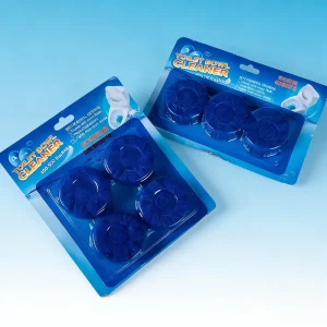 Automatic Toilet Bowl Cleaner Round Blue Tablets Twin Pack Toilet Tank Cleaning Tablets