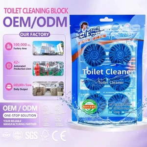Automatic Toilet Cleaner Powerful Urine Scale Remover Blue Bubble Toilet Cleansing Tablets Lemon Scent 50g Yellow Stain Removing