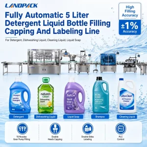 Automatic Washing Bleach Shampoo Dishwashing Liquid Soap Laundry Detergent Bottle Packaging Bottling Filling Line Machine