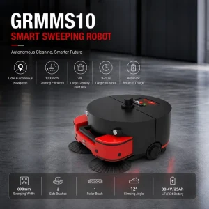 Autonomous Floor Cleaning Robot, Battery-Powered, Sweeping and Washing, for Factory and Warehouse