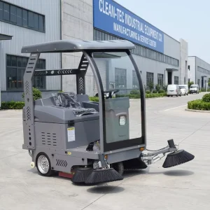 B18 Electric Ride-On Industrial Floor Sweeper for Roads, Warehouses, and Outdoor Use