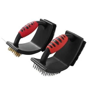 BBQ Copper-Bristle Steel Brush 3-in-1 Grill Scraper for Charcoal, Smokers, and Electric Grills