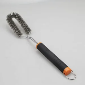 BBQ Grill Cleaning Brush with Food-Grade Stainless Steel Bristles and Non-Slip Handle