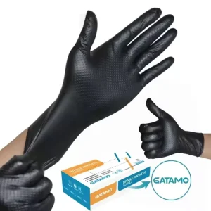 BG29 Diamond Grip 8 Mil Household 1000 Pvc Nitrile free Examination Nitrile Vinyl Blend Gloves Black Disposable Nitrile Gloves
