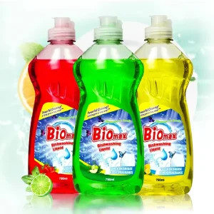 BIOMAX 500ml 750ml 1L Disposable Eco Friendly Fruit Flower Scent Effective Liquid Dishwashing Dishwasher Detergent Soap Custom
