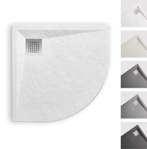 BMC Shower Tray Shower Pan Shower Base ES H1 Quad Light Grey Natural Water Flow Vein Anti Distortion Heavy Duty