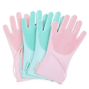 BPA-Free Food-Grade Silicone Gloves Thin Waterproof Non-Slip for Dishwashing and Kitchen Use