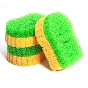 BPA-Free Multipurpose Dish Sponges and Sponge Holder Polymer Foam Stain and Odor Resistant Kitchen Scouring Pads