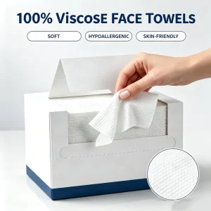BSCI Eco friendly 100% Biodegradable Bamboo Thick Facial Cleansing Cloth Disposable Face Towel Soft for Sensitive Skin Dry