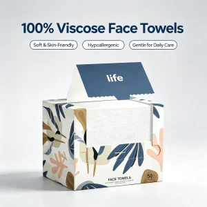 BSCI ISO9001 Disposable Towel Biodegradable Ultra Soft Thick Facial Dry Wipes for Sensitive Skin Cleansing Disposable Face Towel