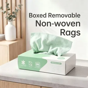 BZX Boxed Removable Square Non Woven Rags Eco Friendly Disposable Cleaning Cloths Home Appliance Kitchen Car Cleaning Towels