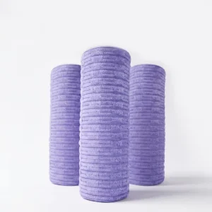 BZX Candy Stripes Microfiber Coral Fleece Towel Roll 25*25cm 20pcs Tear Away Towel Cleaning Cloth for Kitchen Towel and Car Wash