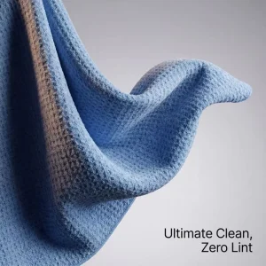BZX Waffle Weave Microfiber Cleaning Towel Edgeless Streak Free Durable Glass Cleaning Cloth Auto Car Polishing Detailing Drying